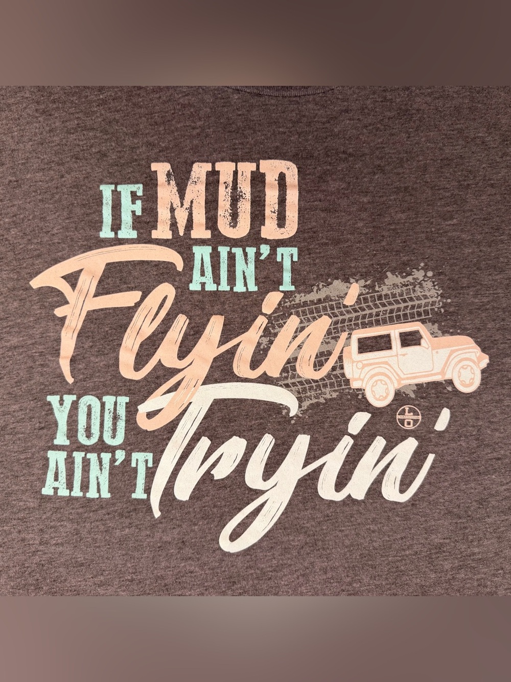 Lincoln Outfitters Jeep 4x4 Mud Graphic Tee Humor Novelty Off-Road Country